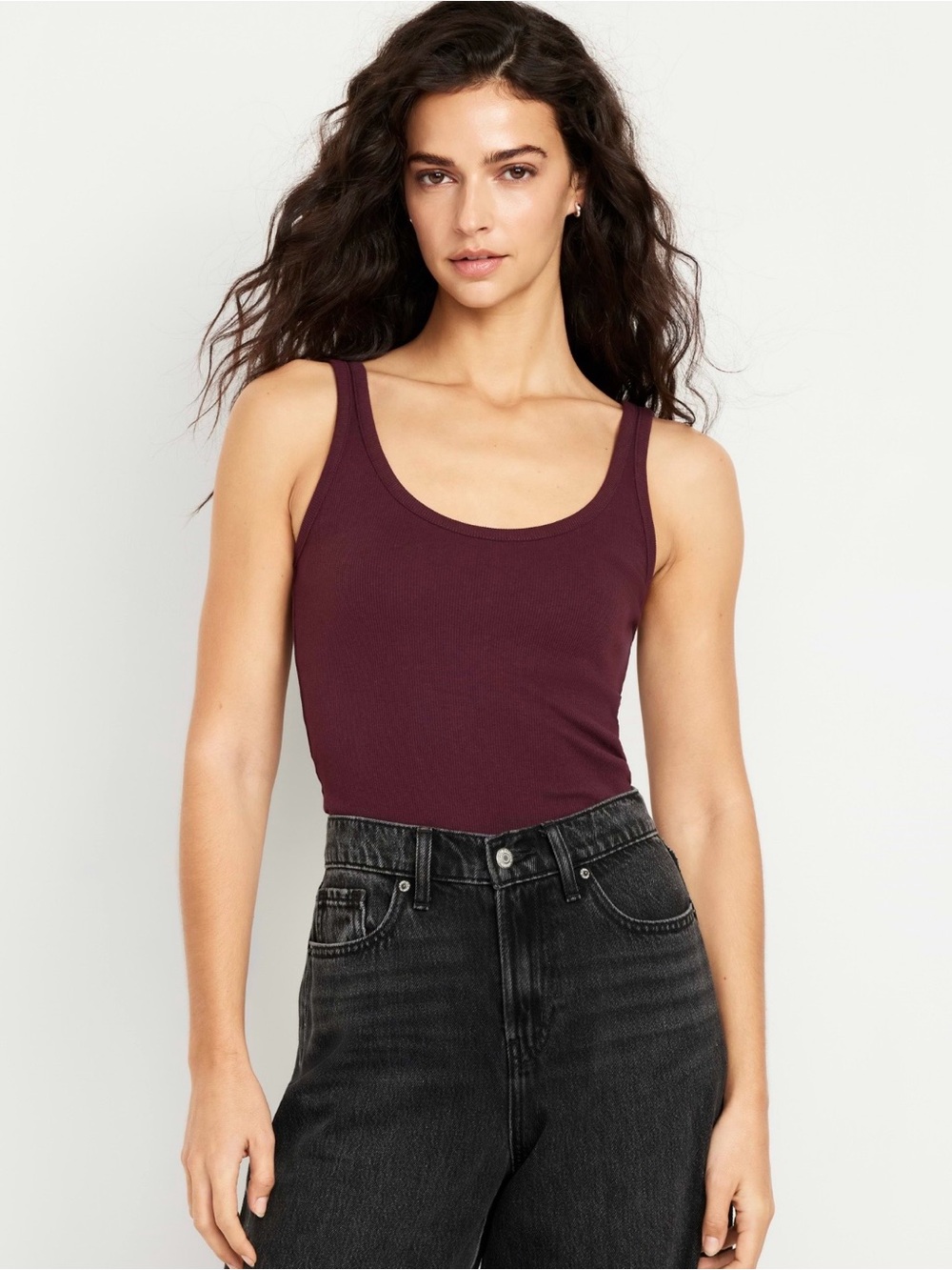 NWT Old Navy Raisin Ribbed Scoop Neck Tank Top XXL Tall